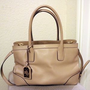 Ralph Lauren Nude Satchel Bag